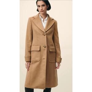 Brooks Brothers Camel Hair Coat Lora Piana Long Size 12